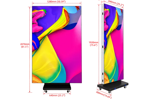Tri-Fold LED Poster Screen Dimensions Tri-Fold LED Poster Screen Dimensions